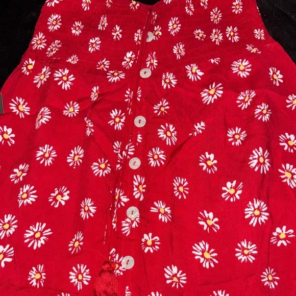 No Boundaries Red Daisy Print Two-Piece Set - Picture 3 of 12